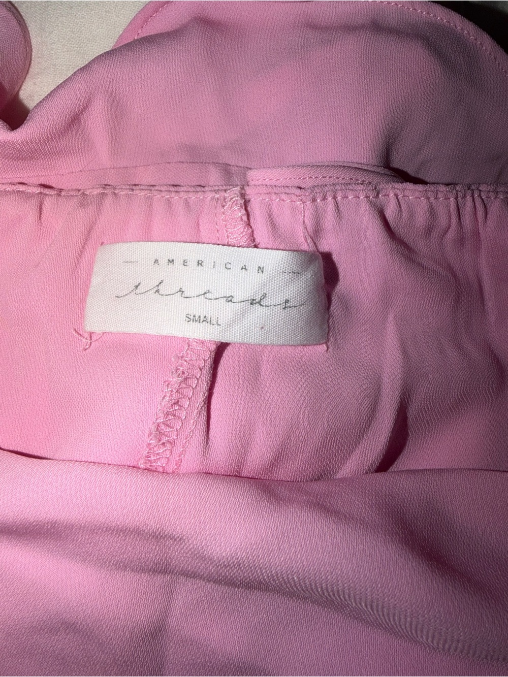 American threads Pink Ruched Ruffle Mini skirt - Picture 4 of 4